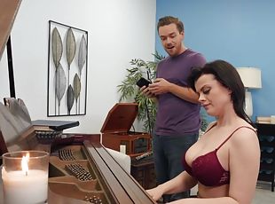 Piano teacher Nadia White gets fucked by lucky student