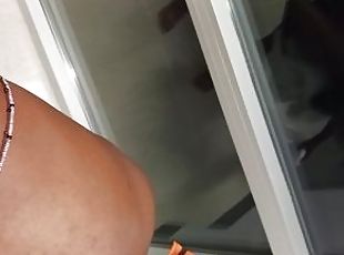 SQUIRTING IN LAS VEGAS HOTEL WINDOW