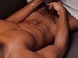Sexy ripped teen buss a nut over abs