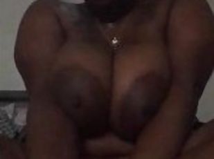 Nasty bitch playing with her huge boobs “420”