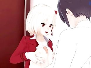 Chisato Nishikigi and I have intense sex in the restroom. - Lycoris Recoil Hentai