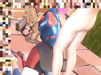 3d heroes sucking dick of players