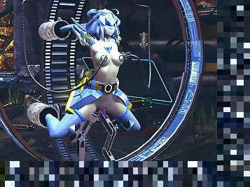 Robot Girl on a Sex Machine : 3D Hentai 