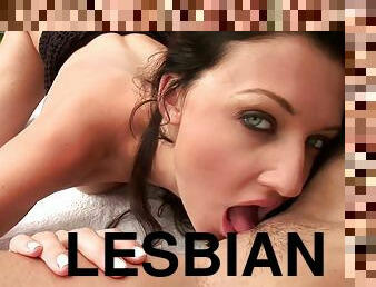 Jennifer Stone & Aletta Ocean make lesbian love in outdoor scene