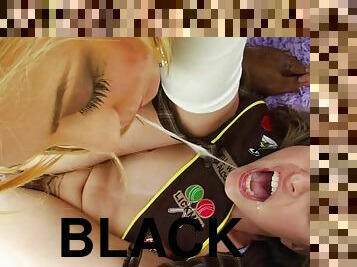 Black cock for two horny sluts