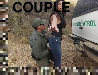 The border patrol agent fucks a girl he just arrested