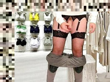 enorme, masturbación, público, transexual, lencería, pillada, polla, exhibicionismo