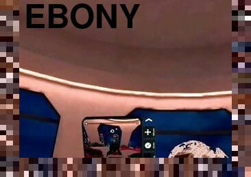 Slutty VR Ebony Plays With Her Big Tits feat Asmr