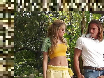 Teagan Presley is being slammed hardcore and gets cumshot in an outdoors clip