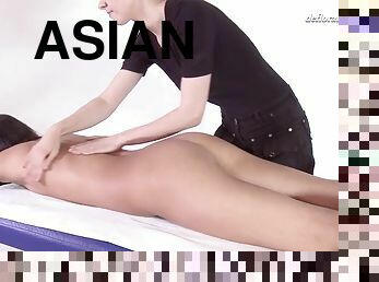 Sexy virgin Asian girl Alga Ruhum, first massage