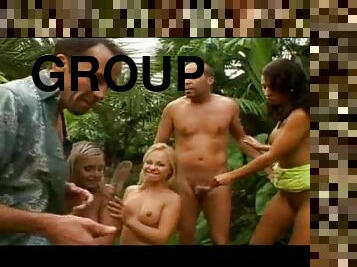 Group Sex In The Jungle Forest With Blondes Sharka Blue and Melodie