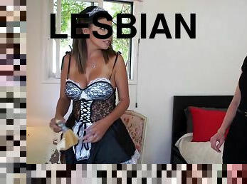 lesbian-lesbian, bintang-porno, pakaian-seragam