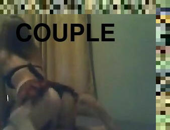 CFNM Blonde GF riding cock on webcam