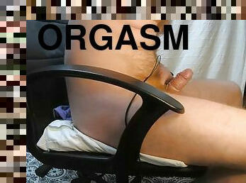 Estim cum in a condom side view ejaculation without orgasm then the best orgasm