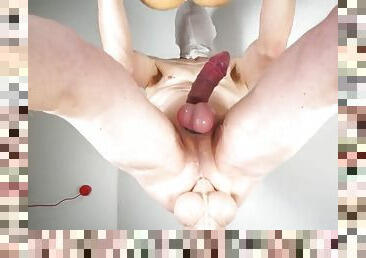 My cock deep in FuckMeSilly and Lampwick 2XL - Hankeys - Deep long fuck in my horny ass - Prolapse