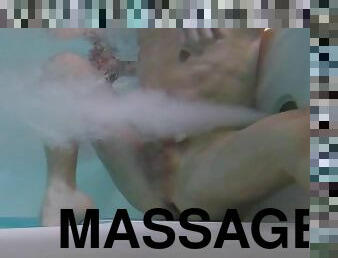 Lustful wellness - steambath wanking and massage jet masturbation