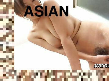 Asian woman fucking and sucking