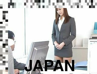 Sexy Japanese businessgirl getting shagged in the office