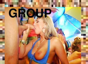 Welcoming summer with a wild group sex: bikini is the dressing code