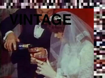 Vintage bride gets her asshole pounded doggy style