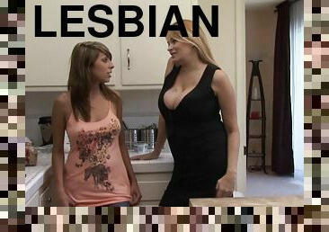 Blonde lesbian MILF is very straightforward when seducing sexy girls
