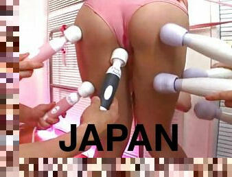 Nice ass Japanese doll pleasured with multiple toys