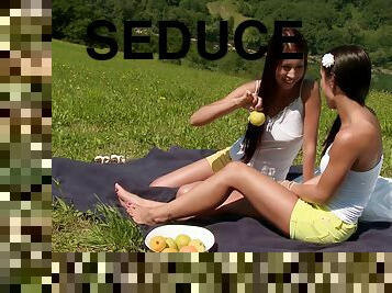 Kary Kane seduced by a randy lady during a spring picnic