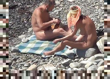 Nude scenes caught by horny voyeur