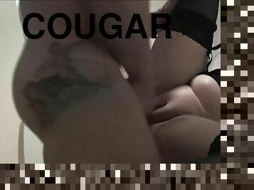 Old cougar sucks Luke Hardys dick