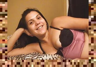 Cute Latina amateur Kassi is ready to show off her hairy snatch to the world!