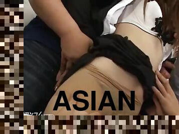asiatique, levrette, maigre, fellation, ejaculation-sur-le-corps, japonais, gangbang, belle