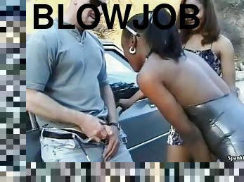 Tag team blowjob