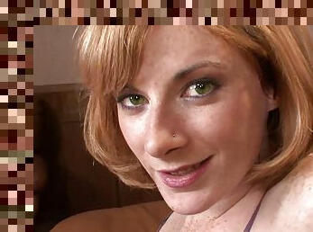 Redheaded Cougar Gets an Interracial Creampie