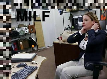 Kinky milf gets fucked in an office in hardcore reality POV