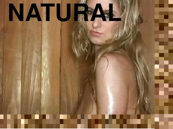 Hot Sauna Action With Jenny McClain And Her Big Natural Tits