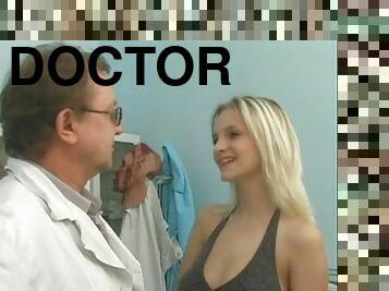 Blonde Babe Goes To Her Doctor To Check Her Wet Pussy