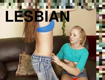 Some innocent kissing turns to a wild lesbian hookup