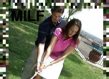 MILF wants her golf instructor's cock inside her aching cunt