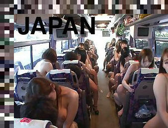 Japanese sluts on a bus riding the cocks of random strangers