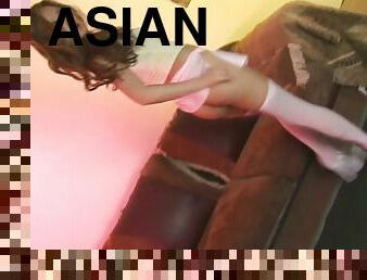 Asian Bitch Thai Michelle In White Sucks Stiff Cock