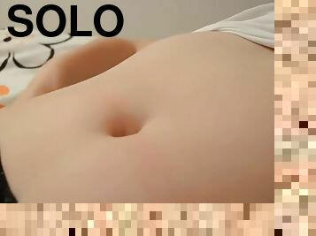 Hot babe oils belly