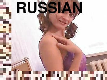 Nasty Russian bitch is going to get a big cock