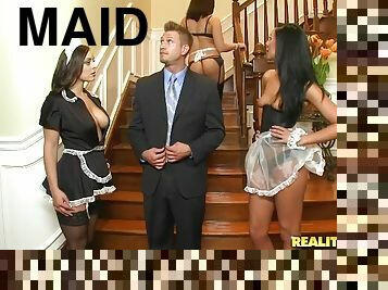 Succulent Tiffany Brooks Wearing A Maid Uniform Does A Complete Service