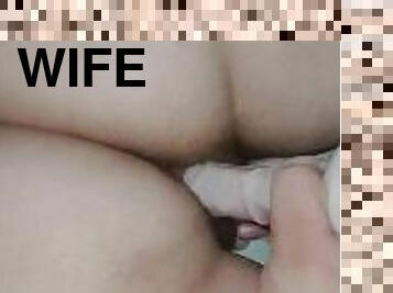 Fucking my wife with dildo
