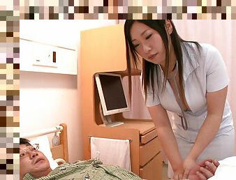Momo Shirato is a busty nurse who wants to be fucked well