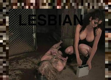 Crazy Torture and Spanking for Lesbian Girl Getting Toyed in BDSM