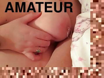 Watch me cum using nipple clamps for first time