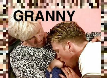 Lustful granny Susan enjoys ardent sex with a young stud