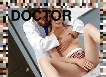Doctor Steve shows teen Bella Rose what he can do with his big old cock