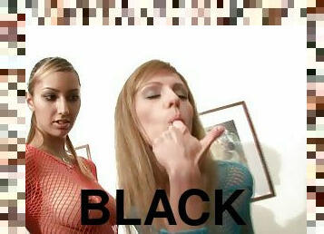 Two huge black cocks amazing two stunning chicks